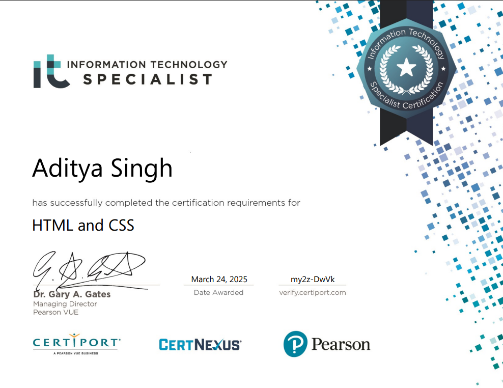 HTML & CSS Global Level Certification